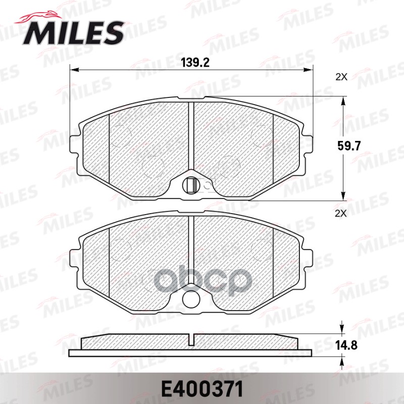Колодки тормозные передние (без датчика) (Смесь Low-Metallic) NISSAN MAXIMA QX (A33) 2.0-3.0 00- (TRW GDB3273) E400371 Miles ...