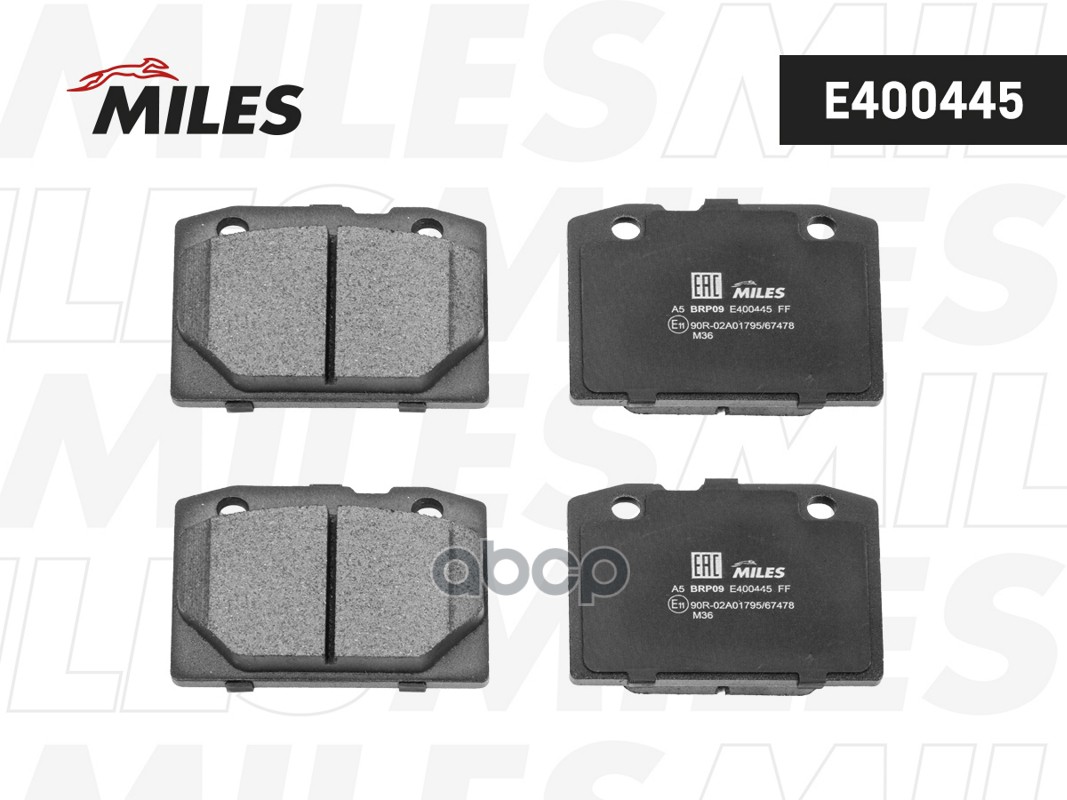 Колодки тормозные ВАЗ 2101-2107 передние E400445 Miles арт. E400445