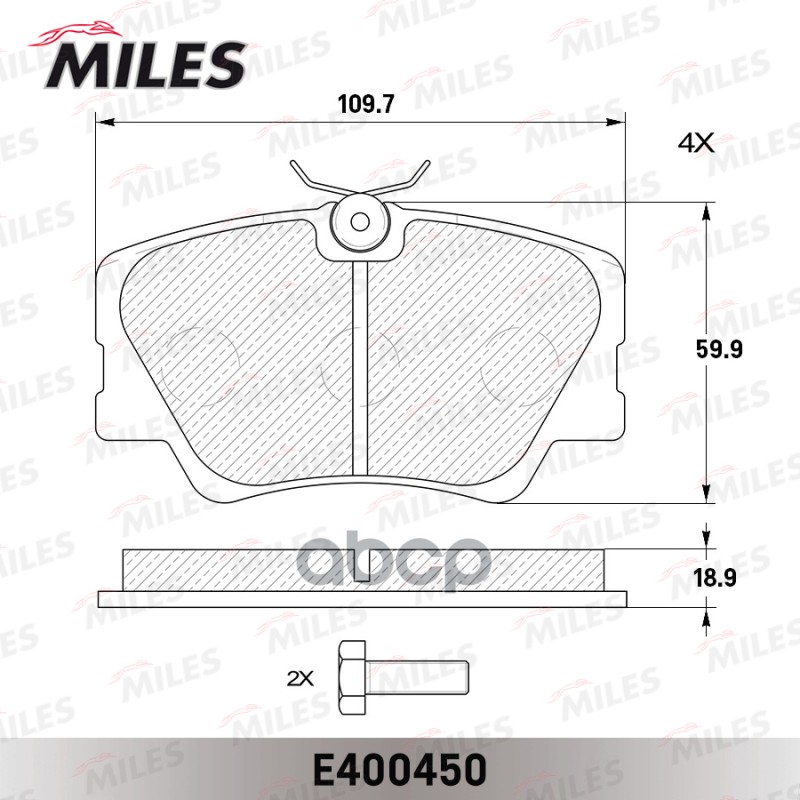 Колодки тормозные передние (без датчика) (Смесь Low-Metallic) MERCEDES BENZ W201/W124 (TRW GDB818) E400450 Miles арт. E400450