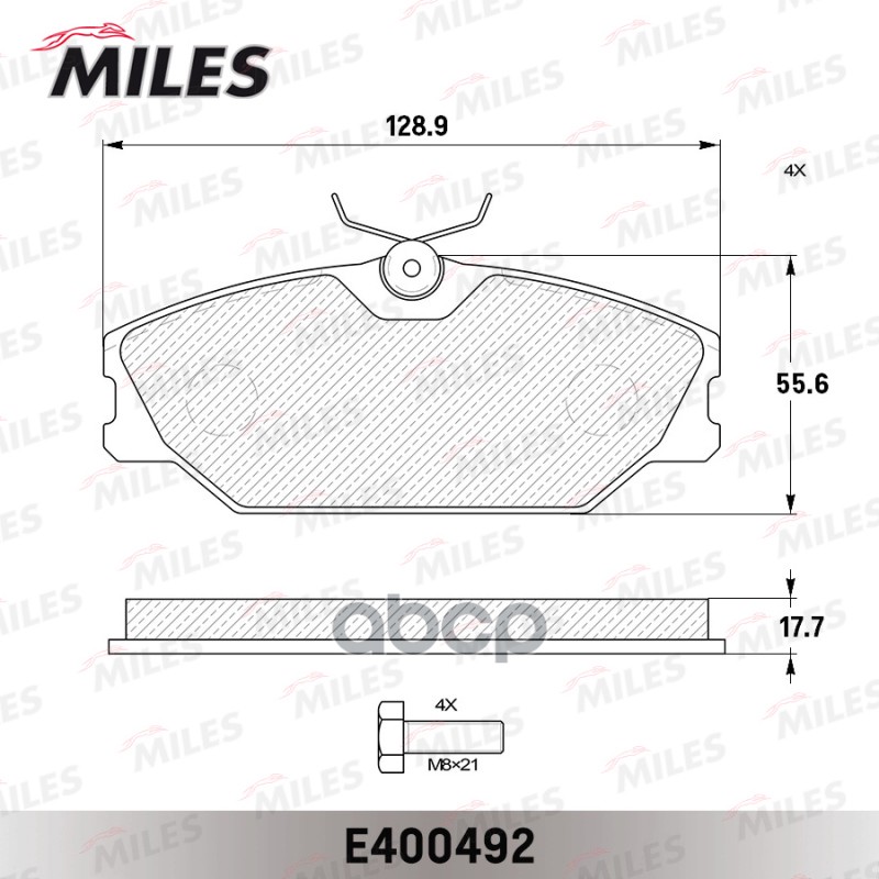 Колодки тормозные передние (без датчика + болты) (Смесь Low-Metallic) RENAULT LAGUNA 9503/MEGANE I 1.6/2.0/1.9D (TRW GDB1405)...