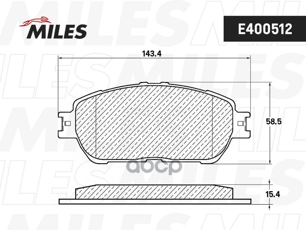 Колодки тормозные передние (Смесь Low-Metallic) TOYOTA CAMRY (V30) 01-06 (TRW GDB3612) E400512 Miles арт. E400512