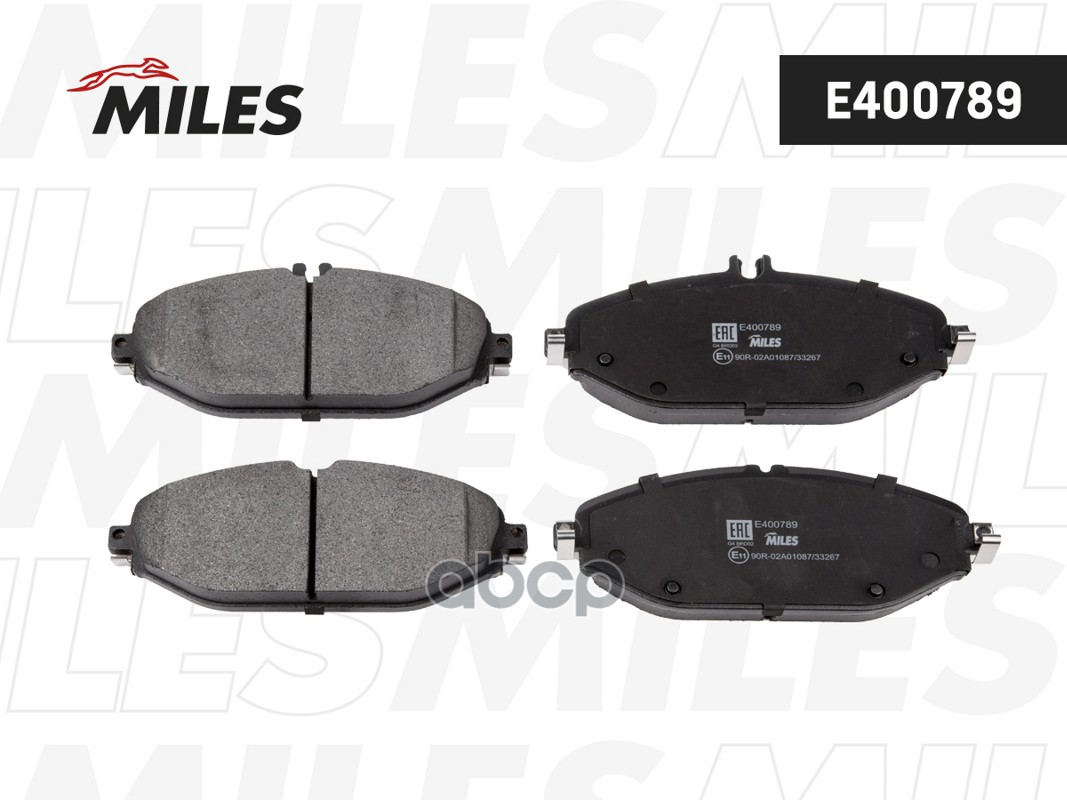 Колодки тормозные MERCEDES W205 14-/ W213 16- передние L 175мм Miles арт. e400789