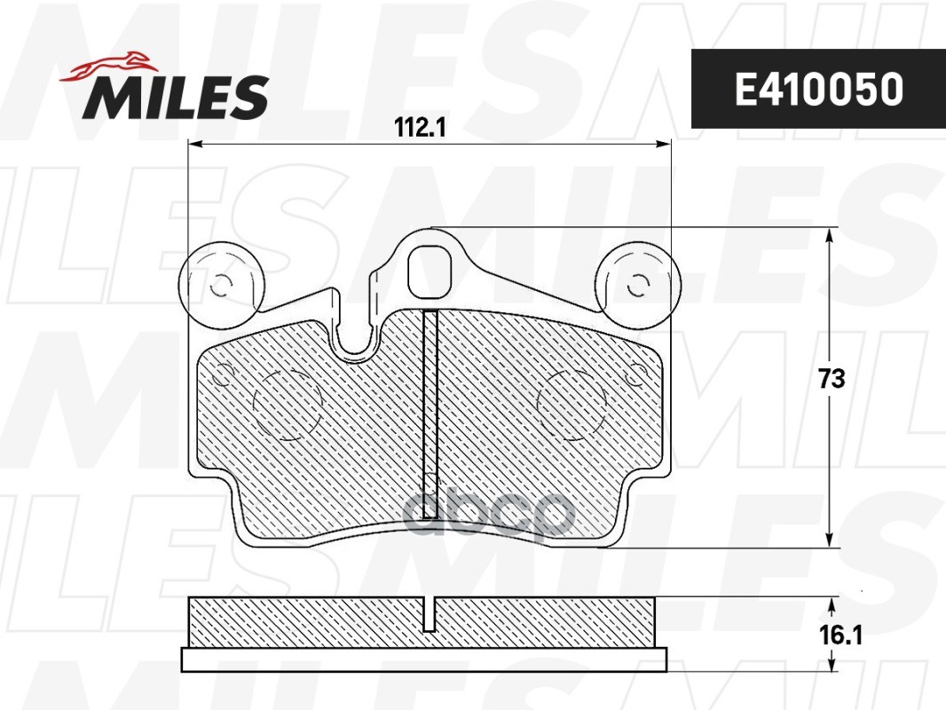 Колодки тормозные дисковые задние Miles арт. E410050