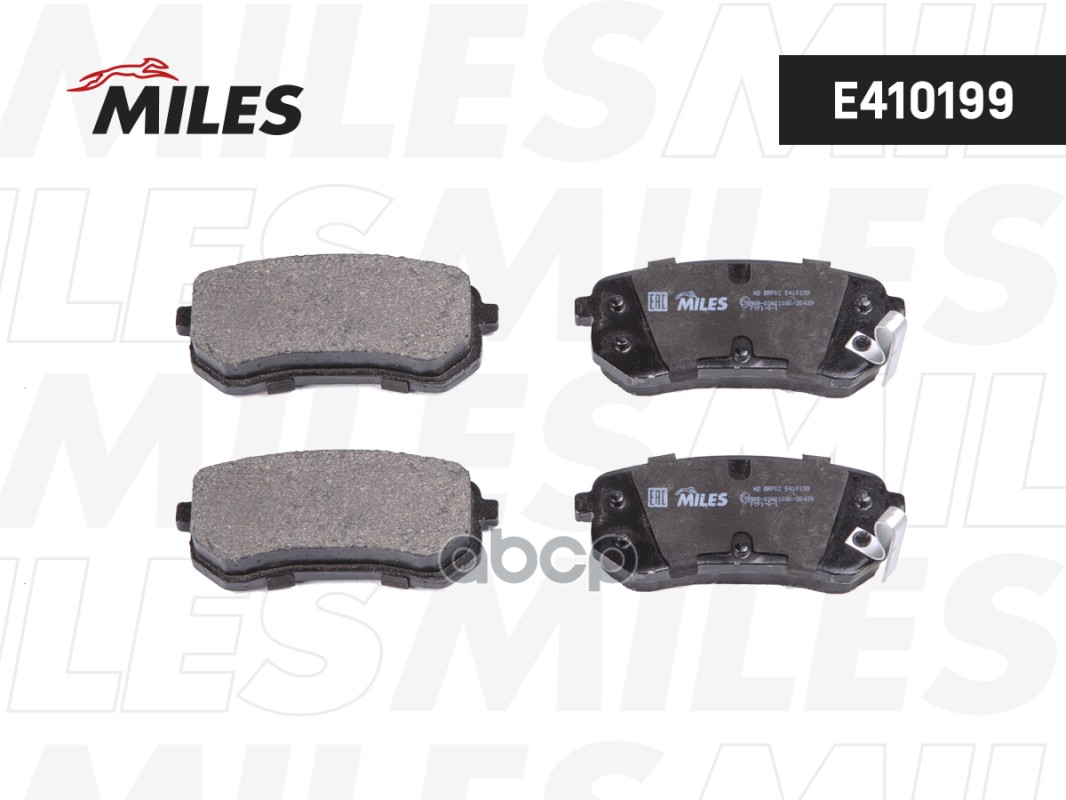 Колодки тормозные задние HYUNDAI i10 08-/KIA PICANTO 04- ( Смесь Low-Metallic  ISO 9001 ). Miles арт. e410199