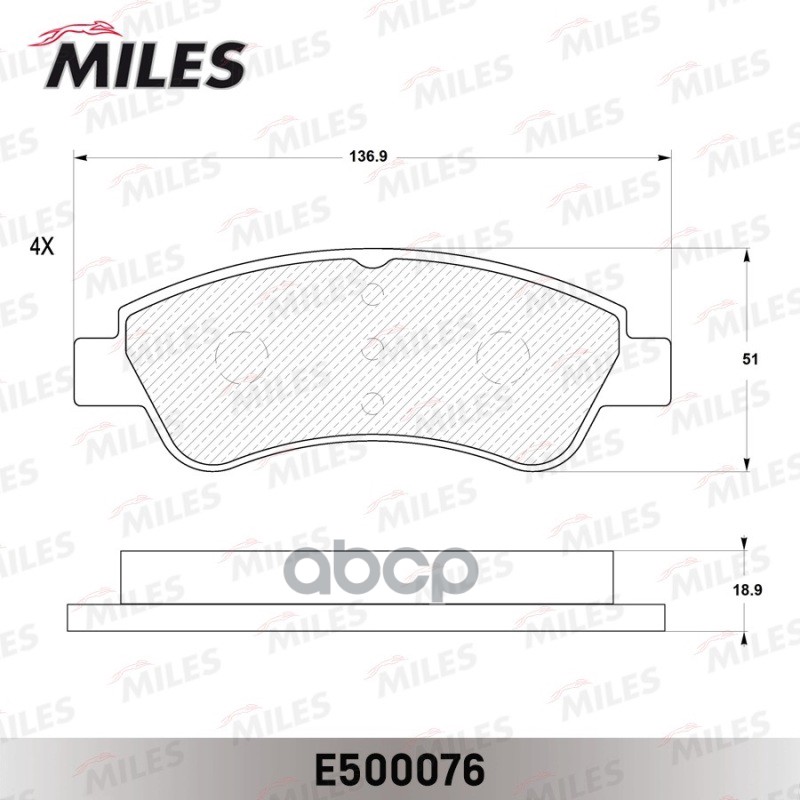 Колодки тормозные передние (Смесь CERAMIC серия PRO) CITROEN C4 03-/PEUGEOT 307/PARTNER 1.4/1.6 -ESP (TRW GDB1677) E500076 Mi...