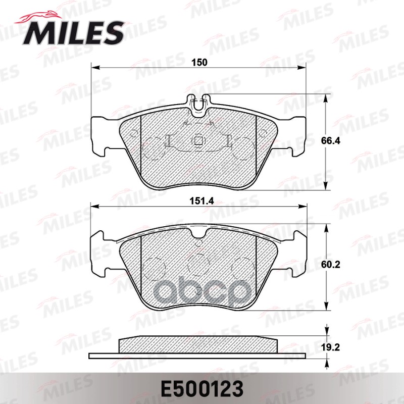 Колодки тормозные передние (Смесь CERAMIC серия PRO) MERCEDES W210/W202/C208 2.0-2.8 (TRW GDB1205) E500123 Miles арт. E500123