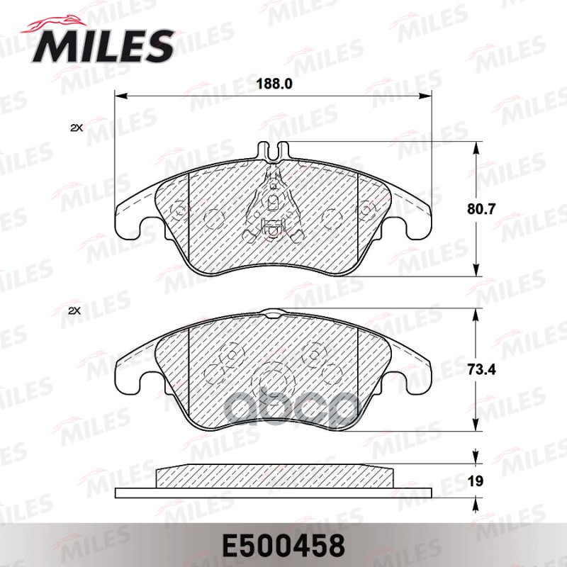 Колодки тормозные передние (Смесь CERAMIC серия PRO) MERCEDES W204/W212 (спорт) (TRW GDB1737) E500458 Miles арт. E500458
