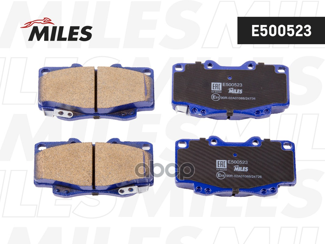 Колодки тормозные передние (Смесь CERAMIC серия PRO) TOYOTA HILUX III 05- (TRW GDB3428) E500523 Miles арт. E500523