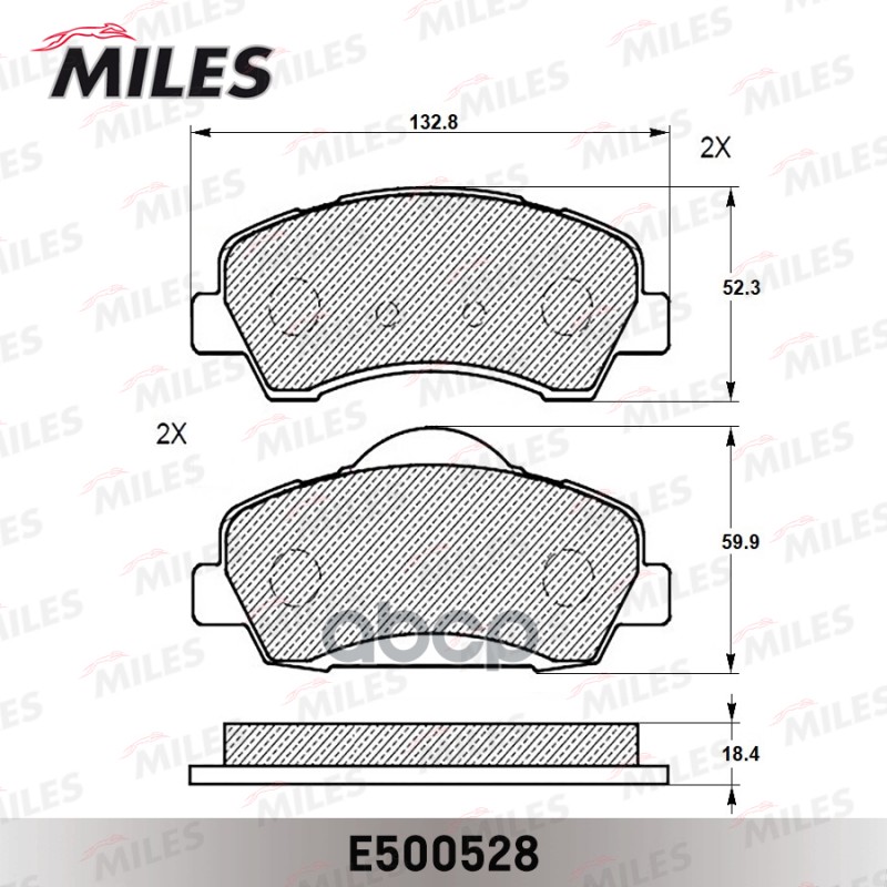 Колодки тормозные передние (Смесь CERAMIC серия PRO) C4 14-/C-ELYSEE 12-/PEUGEOT 301 12-/308 13- (TRW GDB1992) E500528 Miles ...