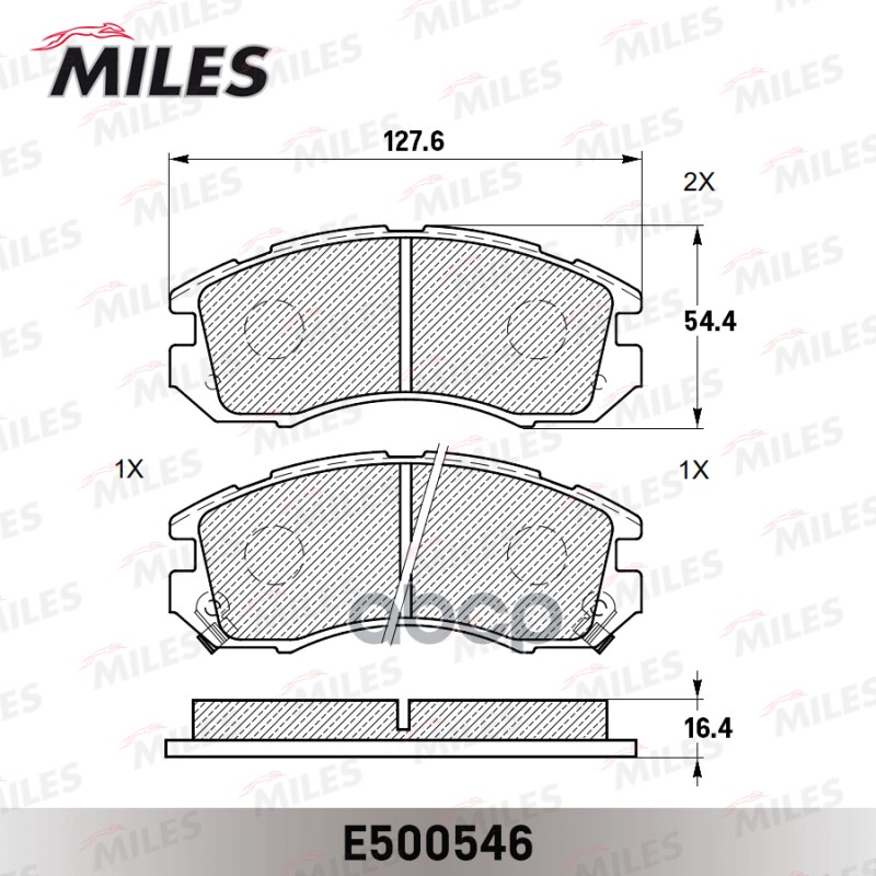 Колодки тормозные передние (Смесь CERAMIC серия PRO) SUBARU IMPREZA/LEGACY 1.6-2.2 89-00 (TRW GDB989) E500546 Miles арт. E500546