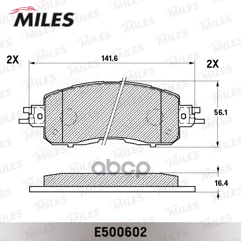 Колодки тормозные NISSAN TEANA III (J33) передние Ceramic Miles арт. e500602