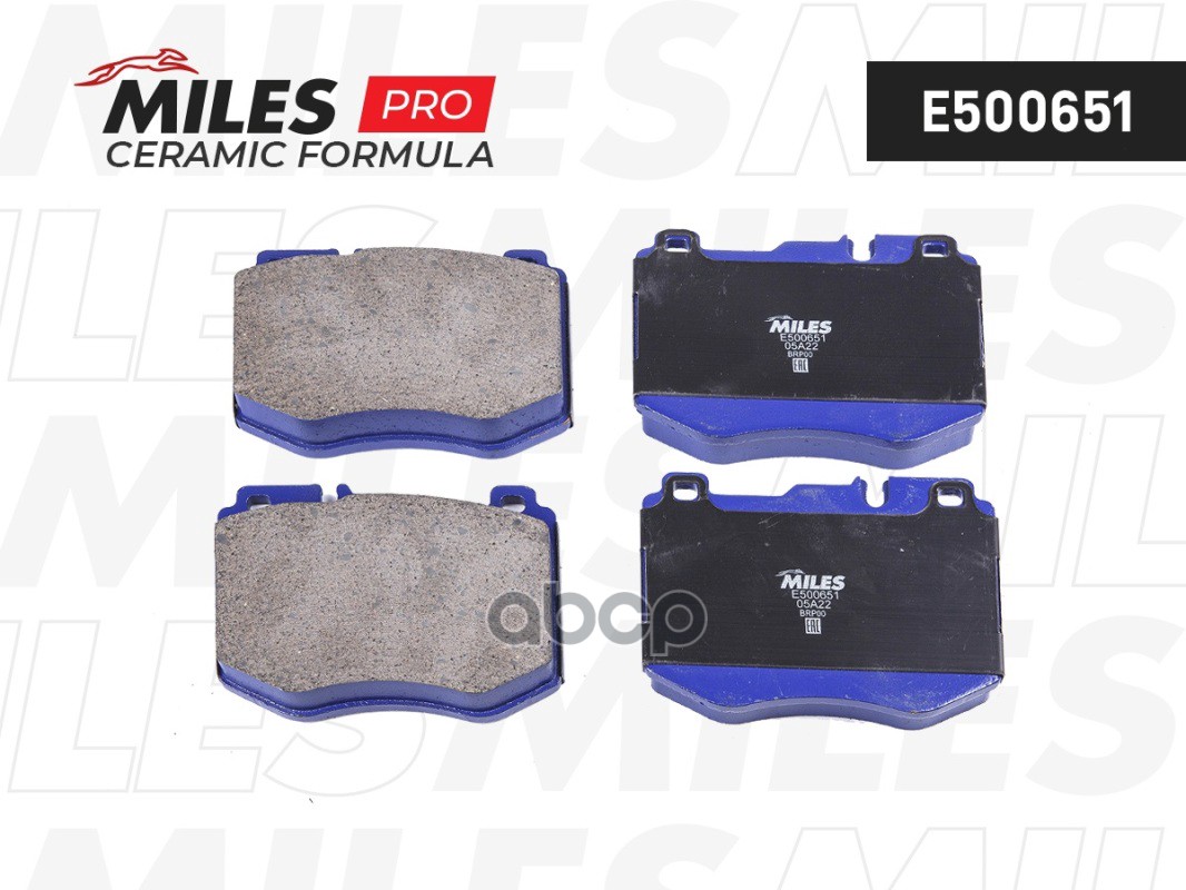 Колодки тормозные MERCEDES W205 14- передние Ceramic Miles арт. e500651