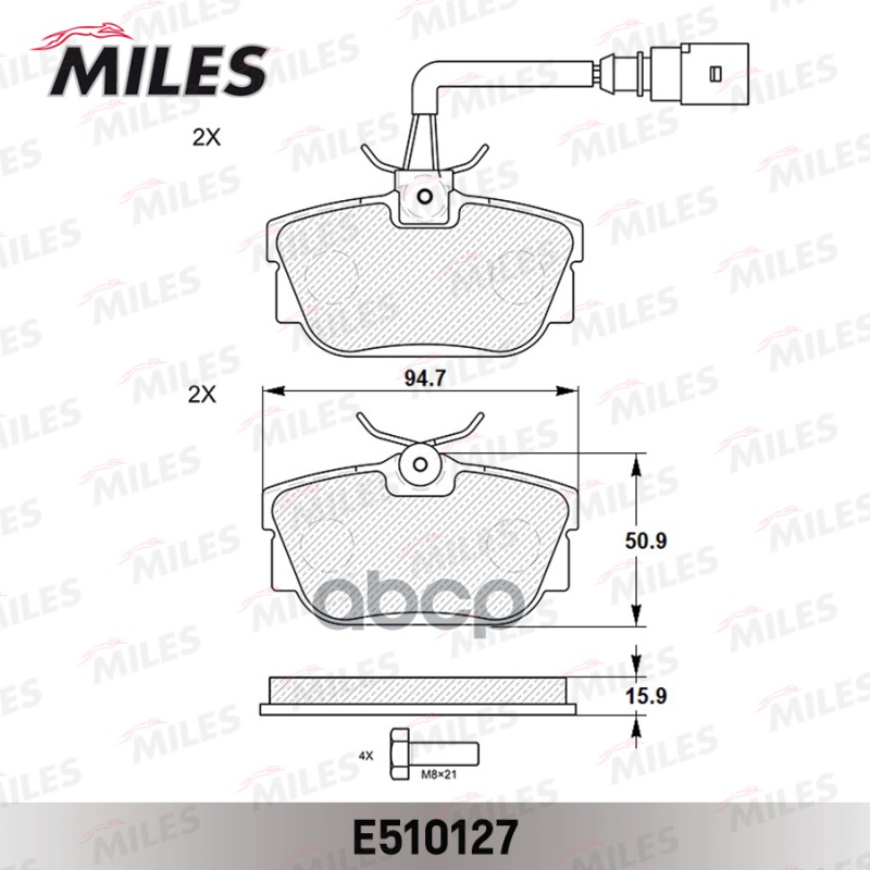 Колодки тормозные задние (2 датчика) (Смесь CERAMIC серия PRO) VOLKSWAGEN T4 96/SHARAN 00/GALAXY R16 0006 (TRW GDB1326) E5101...