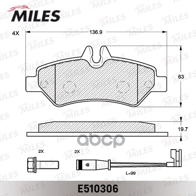 Колодки тормозные задние (Смесь CERAMIC серия PRO) MERCEDES SPRINTER 209-524 06-/VW CRAFTER 30-35/30-50 06- (TRW GDB1697) E51...