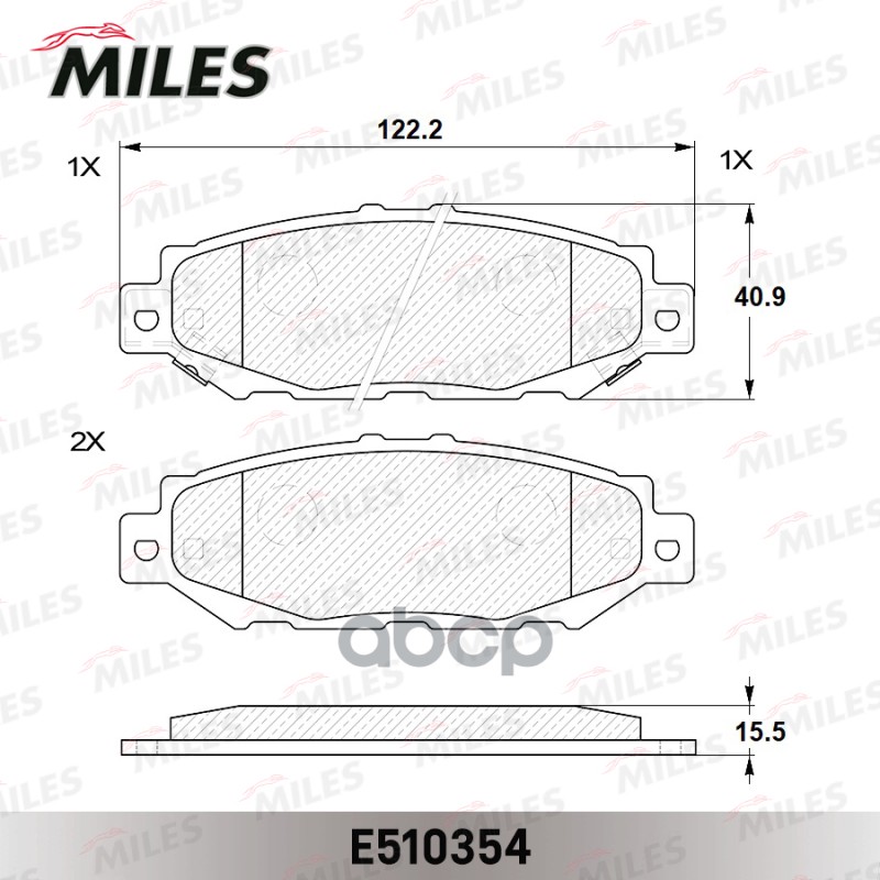Колодки тормозные задние (Смесь CERAMIC серия PRO) LEXUS GS 300 93-97/TOYOTA SUPRA 3.0 93-98 (TRW GDB1185) E510354 Miles арт....