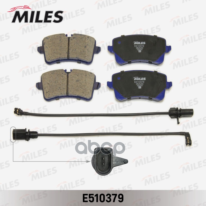 Колодки тормозные задние (с датчиком) (Смесь CERAMIC серия PRO) AUDI A6 11-/A7 10- (TRW GDB1902) E510379 Miles арт. E510379