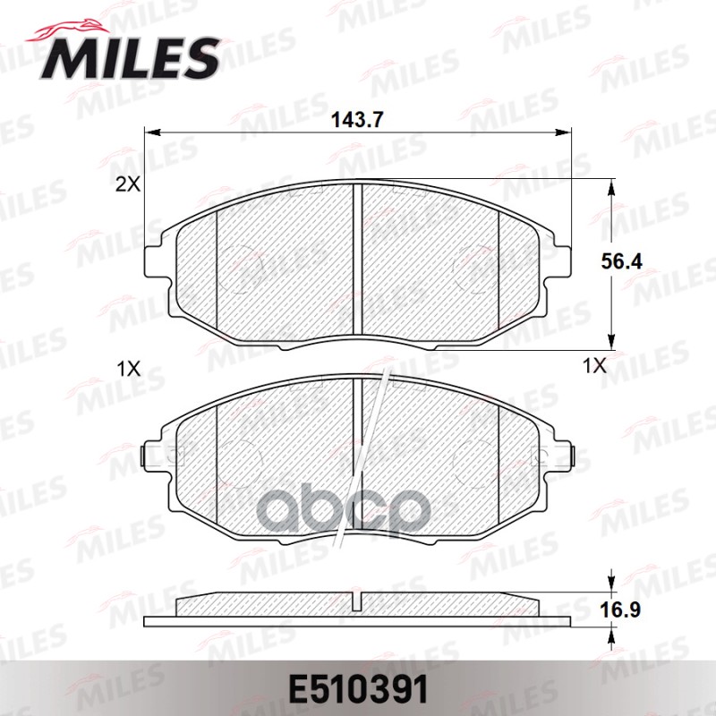 Колодки тормозные передние (Смесь CERAMIC серия PRO) CHEVROLET EPICA 07- (TRW GDB4179) E510391 Miles арт. E510391