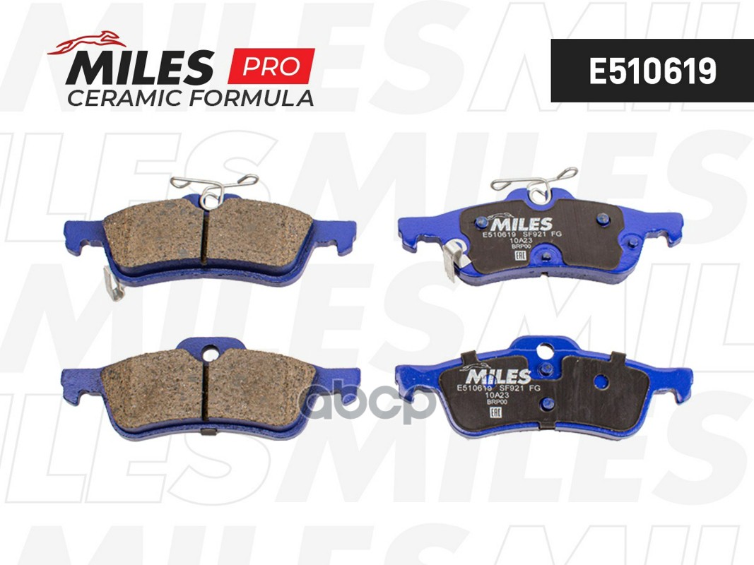 Колодки тормозные задние (Смесь CERAMIC серия PRO) TOYOTA YARIS 1.0-1.4 (Франция) с ABS 06- (TRW GDB3458) E510619 Miles арт. ...
