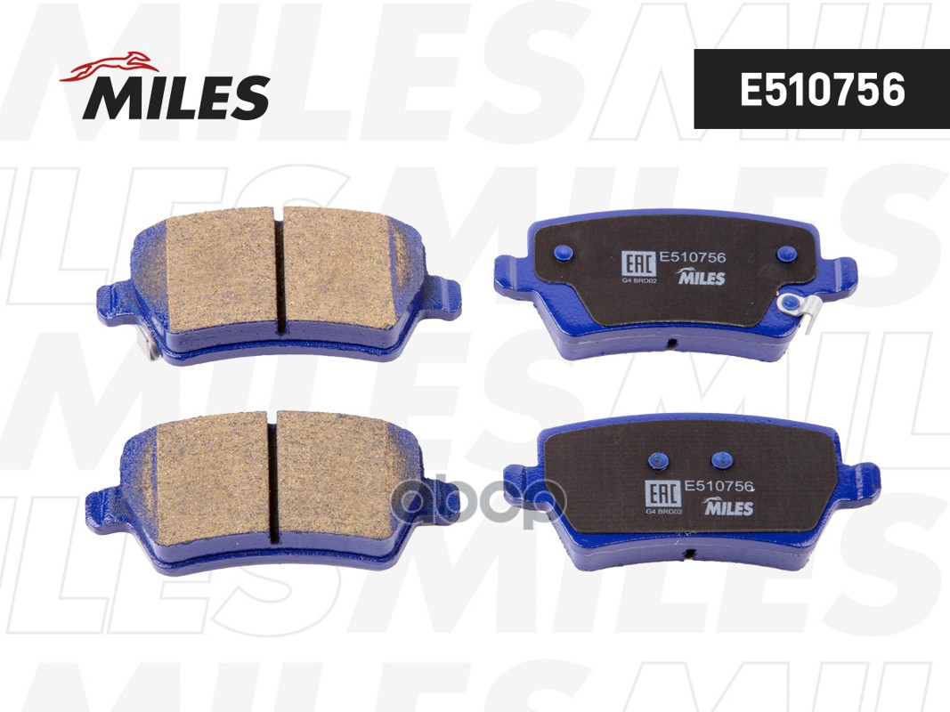 Колодки тормозные дисковые задние, Ceramic Miles арт. E510756