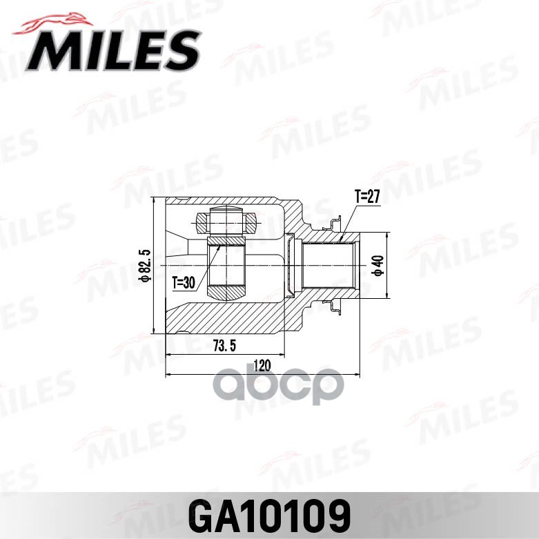 ШРУС внутренний HONDA CR-V RD1/2 AT (LH)/HR-V GH1/2/3 AT (LH) (GSP 623023) GA10109 Miles арт. GA10109