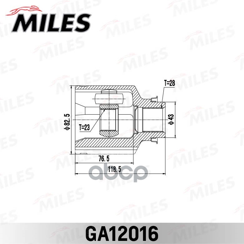 ШРУС внутренний правый MAZDA 626 91-02 GA12016 Miles арт. GA12016