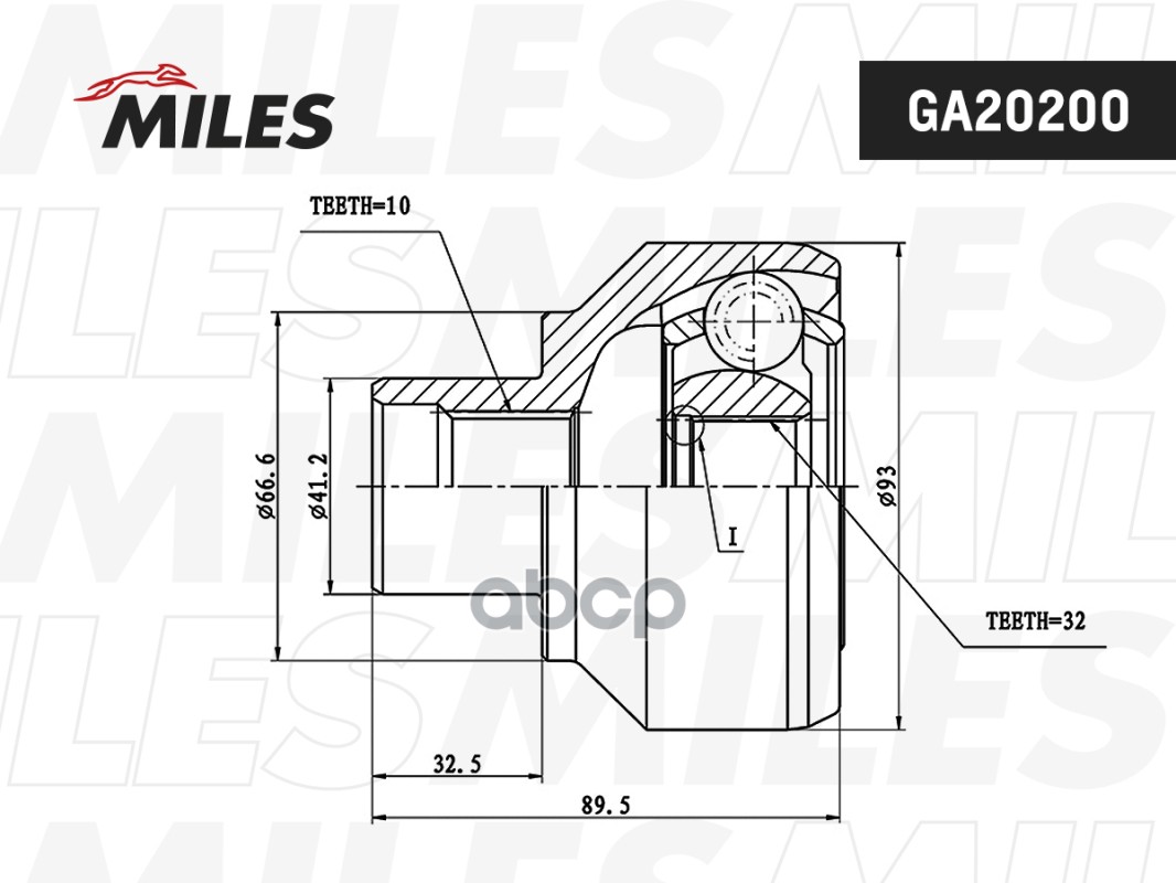 ШРУС LAND ROVER DISCOVERY/RANGE ROVER 2.5-3.9 88-98 нар. Miles арт. ga20200