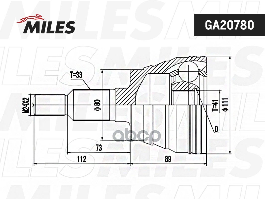 ШРУС наружный CADILLAC ESCALADE II 1999-2006 GA20780 Miles арт. GA20780