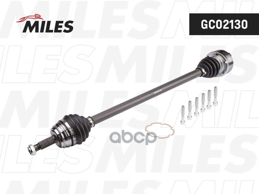 Привод в сборе правый VW GOLF II/POLO/SEAT 1.6-1.9D 83-04 (GKN 301538) GC02130 Miles арт. GC02130