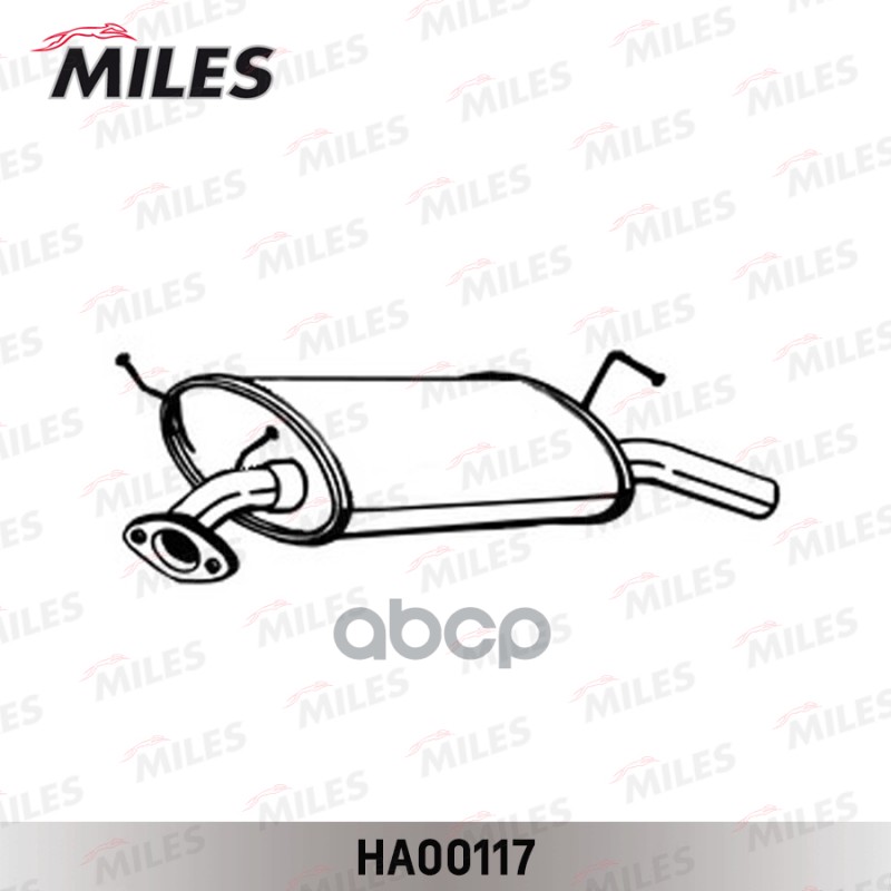 Глушитель Kia Spectra/Sephia Ii/Shuma Ii/Mentor Ii 1.6 00- Miles арт. ha00117