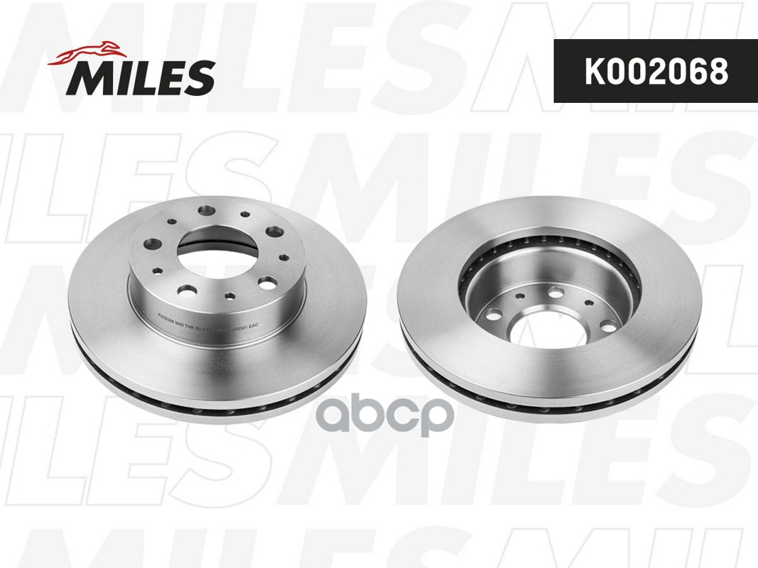 СНЯТ С ПР-ВА Диск тормозной CITROEN JUMPER/FIAT DUCATO/PEUGEOT BOXER 06-передний вент.D300мм  K002068 Miles арт. K002068