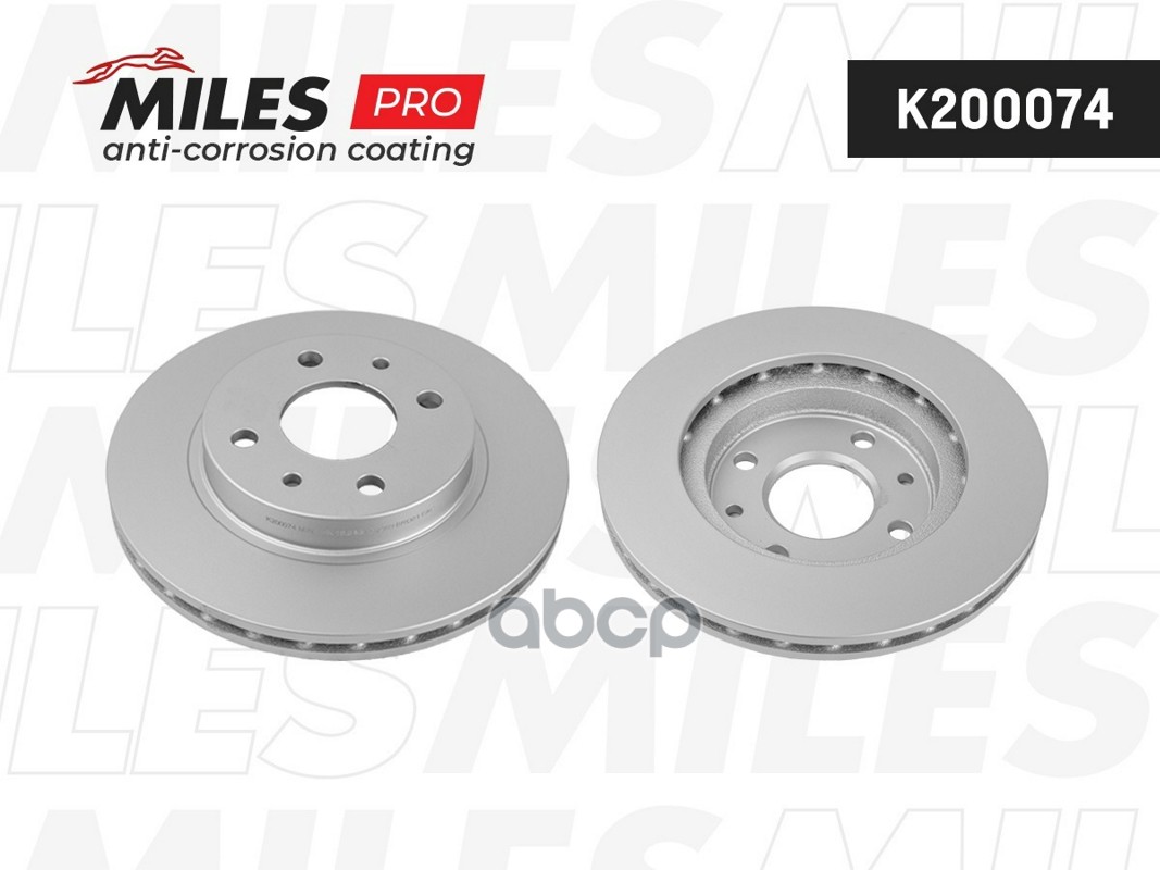 Диск тормозной (серия PRO с антикоррозионным покрытием) LADA 2110/2111/2112 передний вент. D239мм.  K200074 Miles арт. K200074