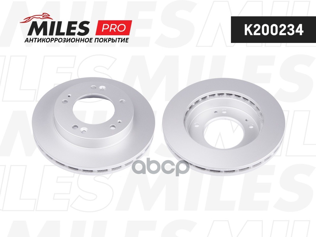 Диск тормозной (серия PRO с антикоррозионным покрытием) KIA SPORTAGE 2.0 94-03 передний  K200234 Miles арт. K200234