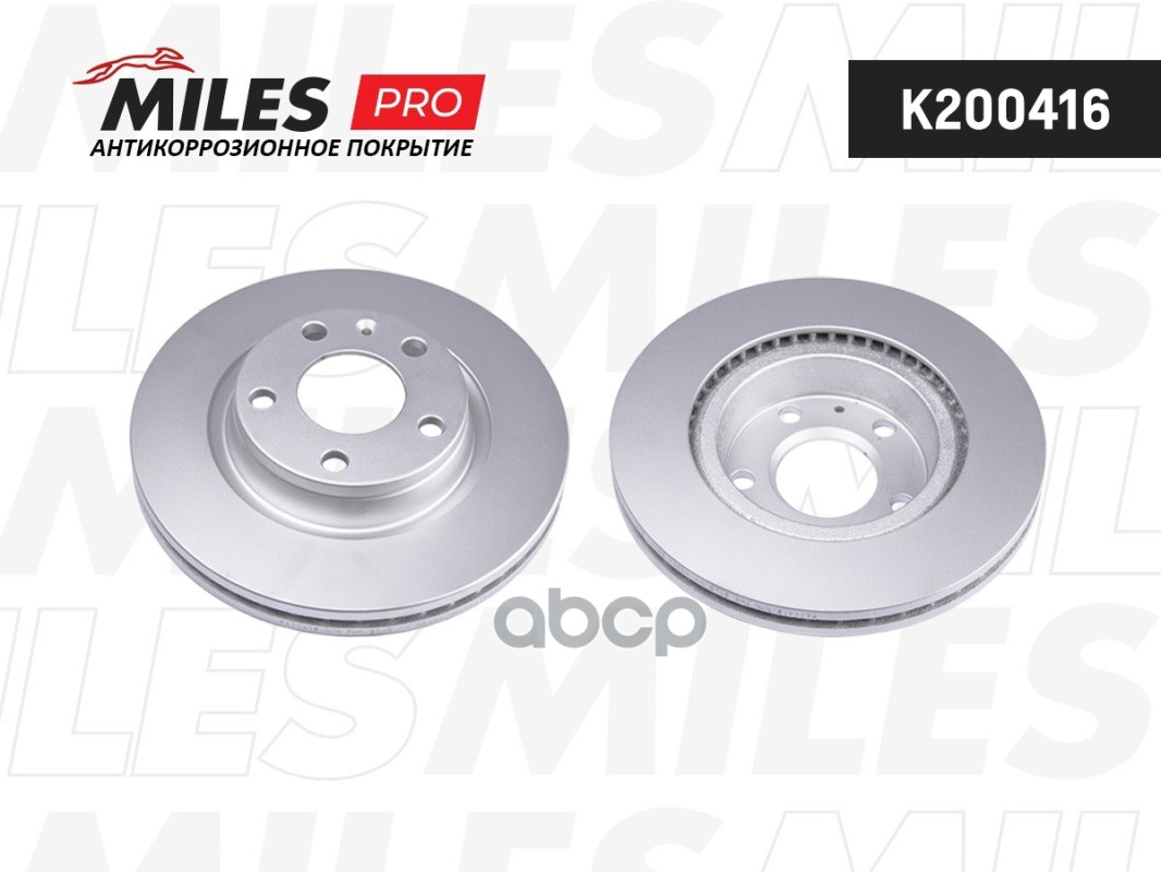 Диск тормозной (серия PRO с антикоррозионным покрытием) AUDI A4 95/VOLKSWAGEN PASSAT 9700 передний вент.  K200416 Miles арт. ...