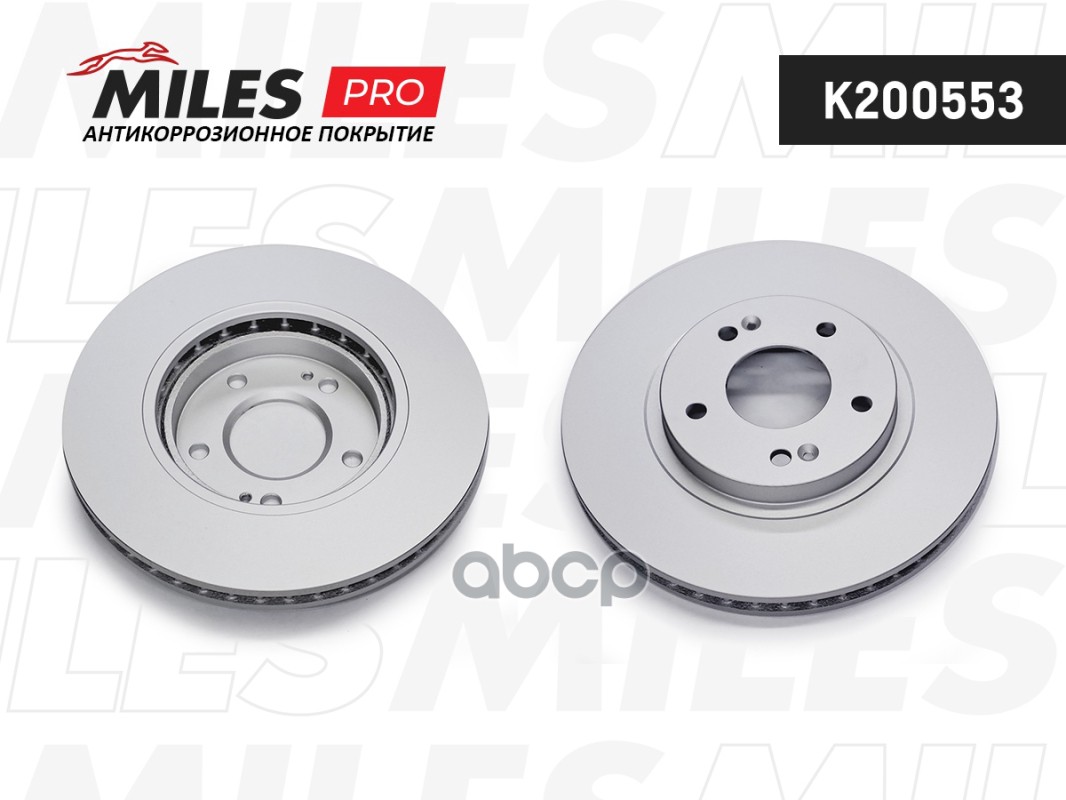 Диск тормозной (серия PRO с антикоррозионным покрытием) HYUNDAI SANTA FE (SM) 2.0-2.7 01- передний вент.D294мм.  K200553 Mile...