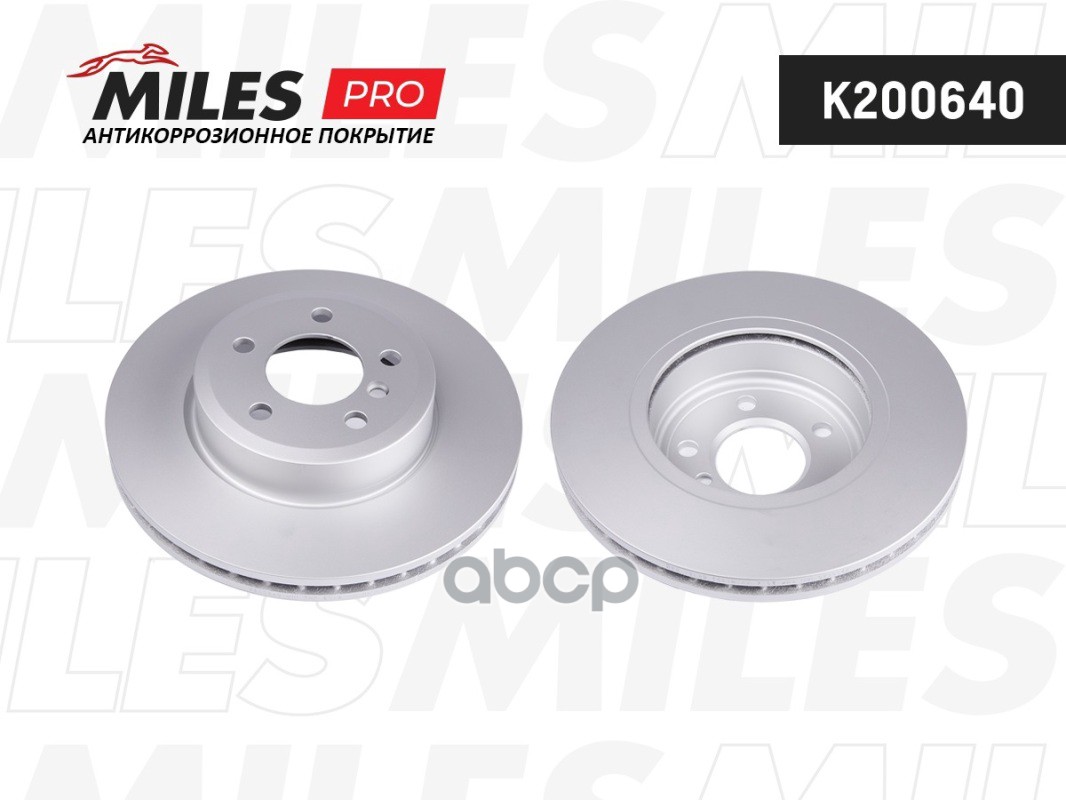 Диск тормозной (серия PRO с антикоррозионным покрытием) BMW X3 E83 2.0-3.0 04- передний вент.  K200640 Miles арт. K200640