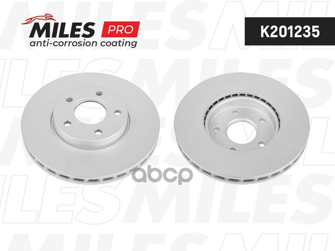 Диск тормозной FORD FOCUS II/III/C-MAX 03-/VOLVO S40 04- передний вент.D=278мм. Miles арт. k201235