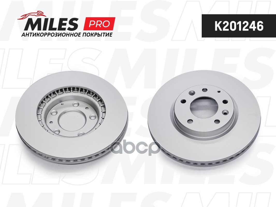 Диск тормозной (серия PRO с антикоррозионным покрытием) MAZDA CX-7 06-/CX-9 07- передний  K201246 Miles арт. K201246