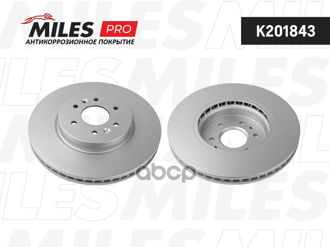 Диск тормозной (серия PRO с антикоррозионным покрытием) KIA MOHAVE 09- передний  K201843 Miles арт. K201843