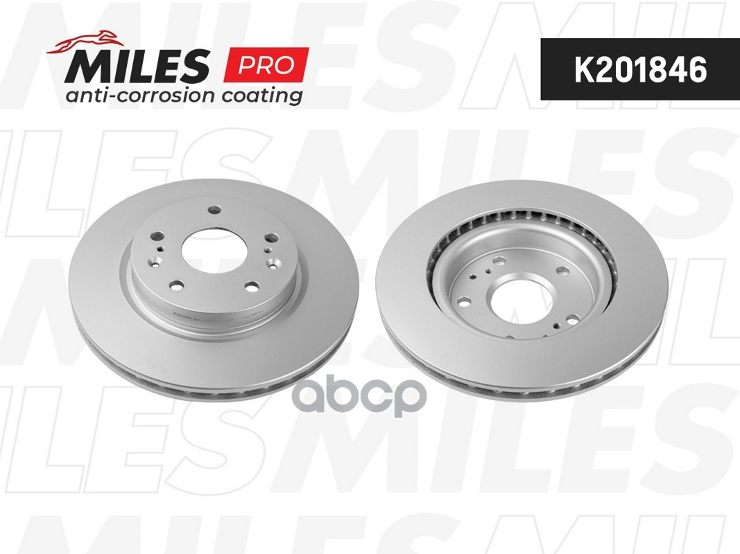 Диск тормозной SUZUKI SX4 13-/VITARA 15- передний вент. D 280мм. (с антикоррозионным покрытием) Miles арт. k201846