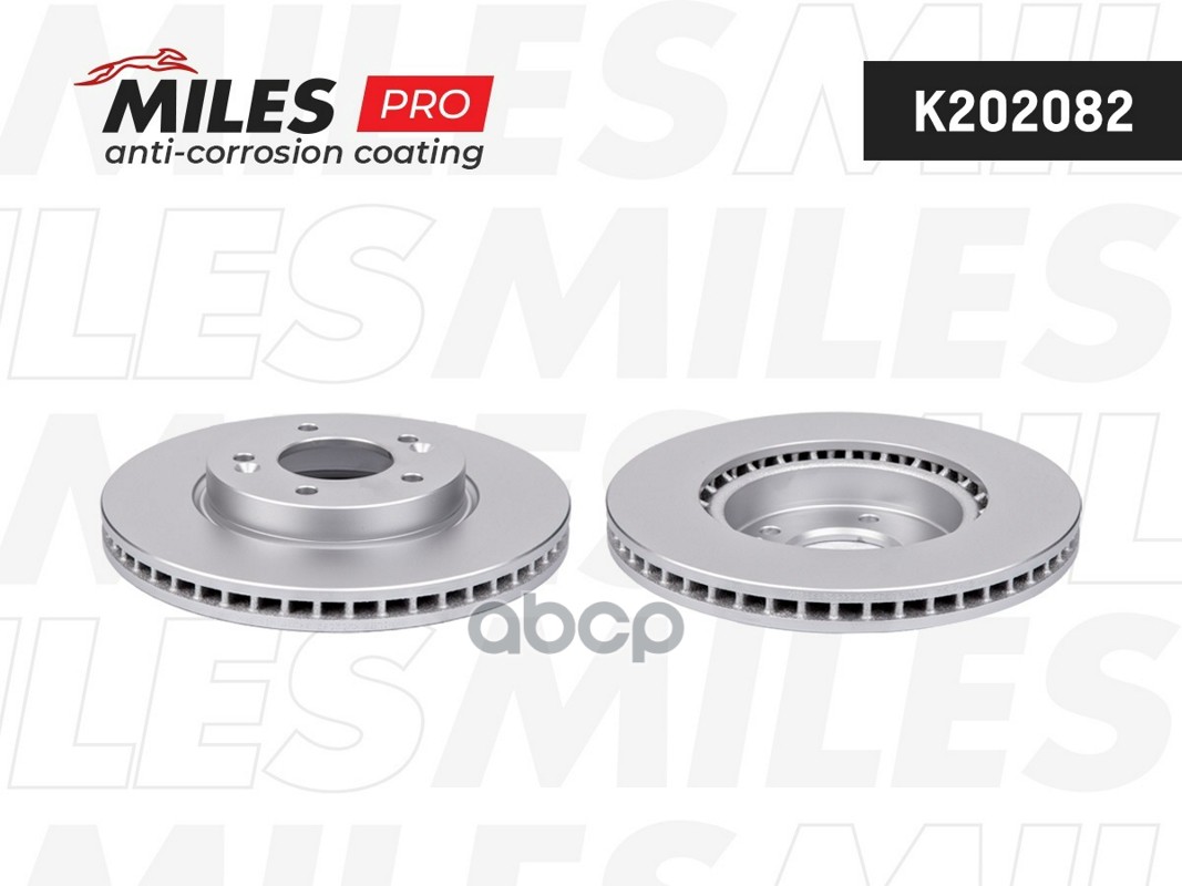 Диск тормозной передний вентилируемый Miles арт. K202082