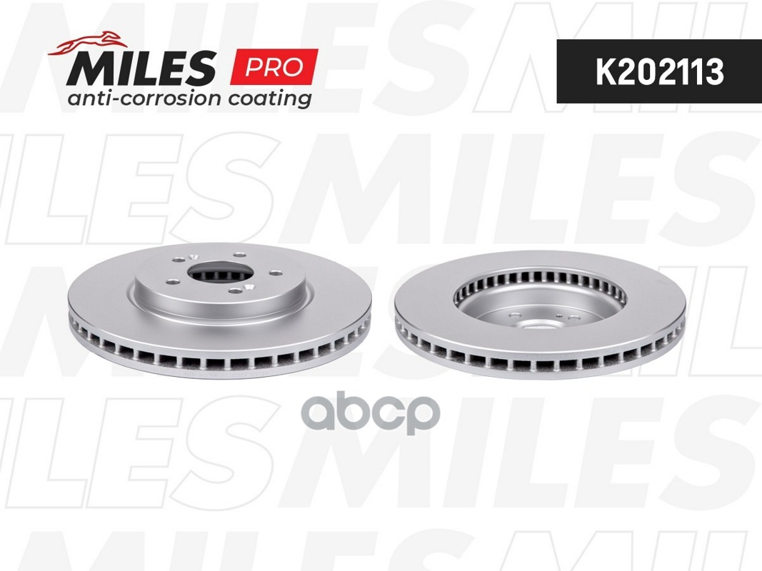 Диск тормозной (серия PRO с антикоррозионным покрытием)  DONGFENG DFM AX7/05.16-/2.0 - передний  K202113 Miles арт. K202113