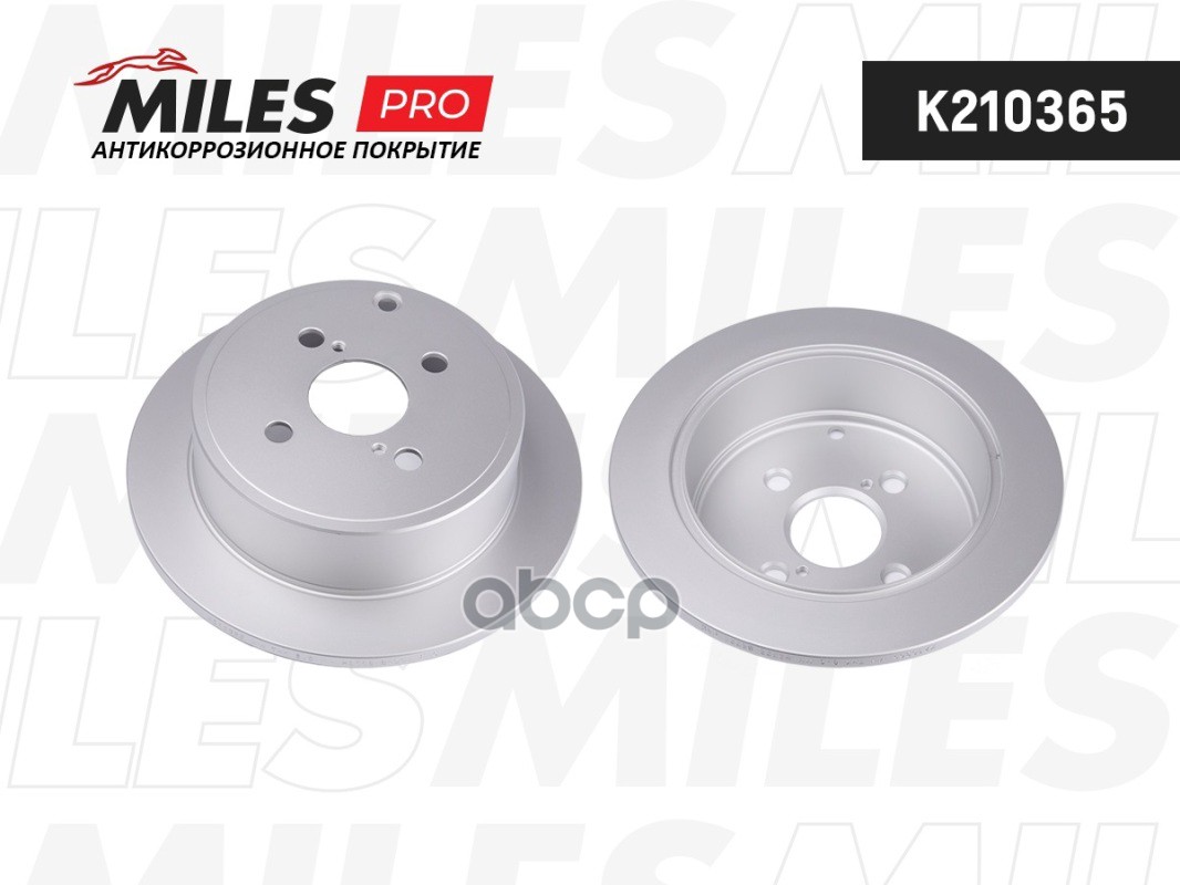 Диск тормозной TOYOTA COROLLA (E12) 1.4-1.8 02- задний (с антикоррозионным покрытием) Miles арт. K210365