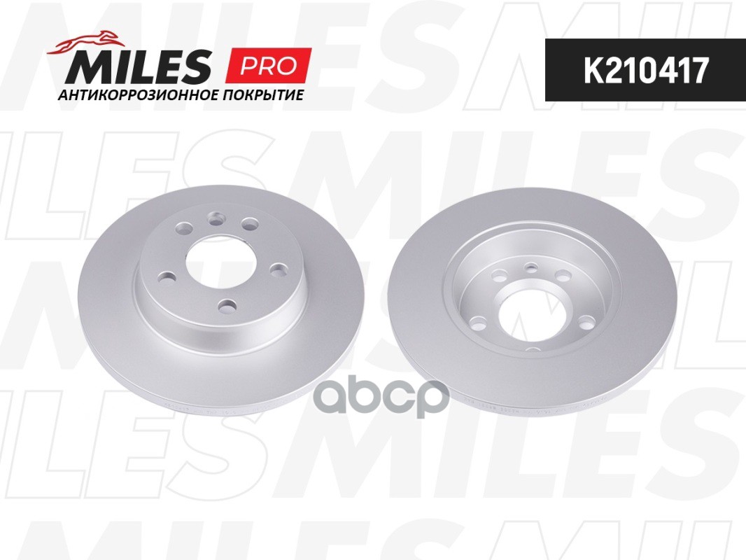 Диск тормозной (серия PRO с антикоррозионным покрытием) VW TRANSPORTER IV 90-03 задний D280мм.  K210417 Miles арт. K210417