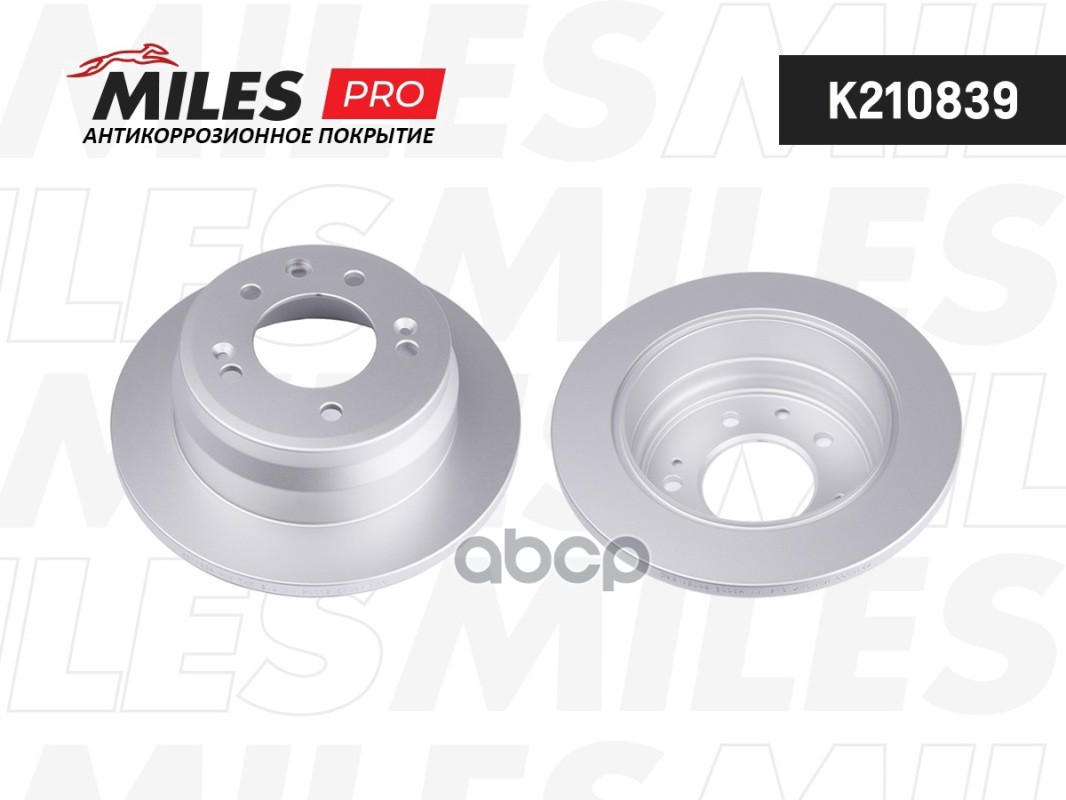 Диск тормозной HYUNDAI i30/ix35/KIA CEED/SPORTAGE задний D=262мм. (с антикоррозионным покрытием) Miles арт. K210839