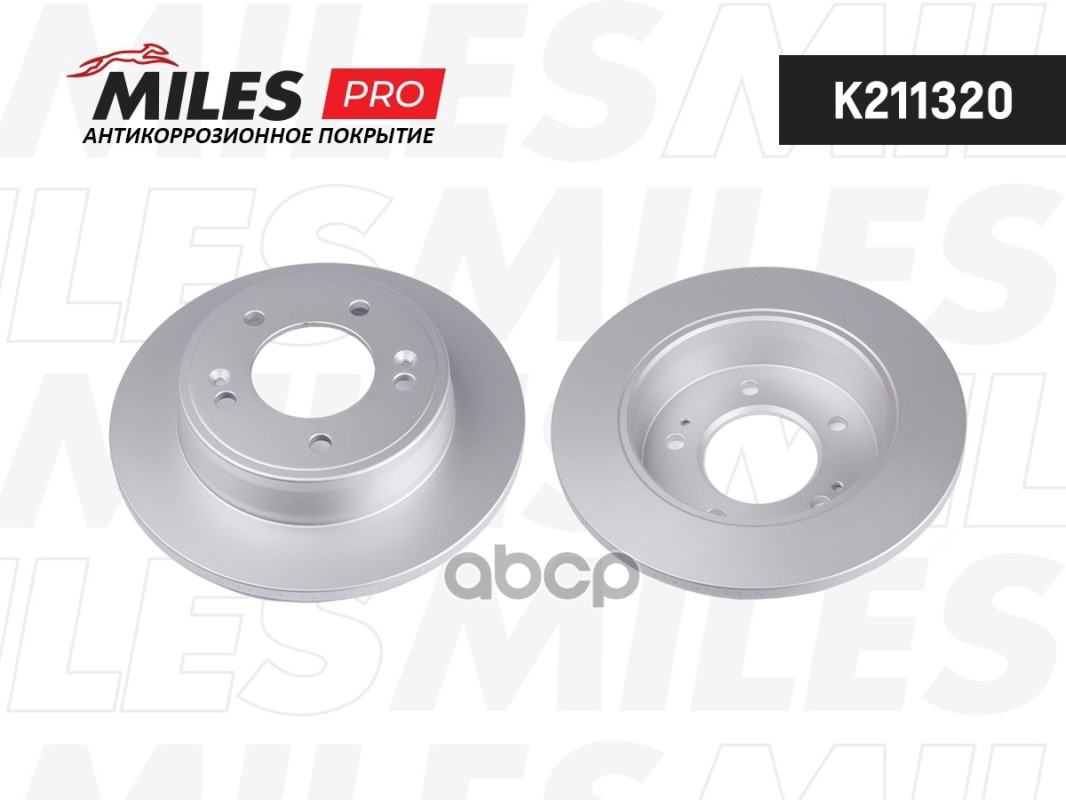 Диск тормозной (серия PRO с антикоррозионным покрытием) HYUNDAI i30/KIA CEED 12- задний D262мм  K211320 Miles арт. K211320