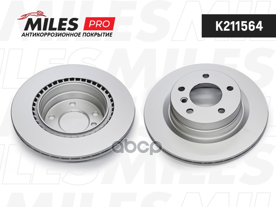 Диск тормозной BMW 1 E81/E87/3 E90/91 1.6-3.0 05- задний вент. D=300мм. Miles арт. k211564