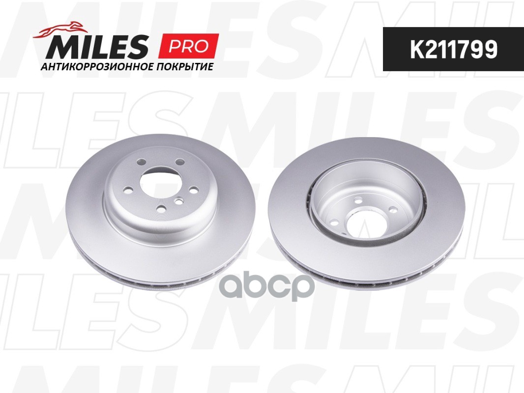 Диск тормозной (серия PRO с антикоррозионным покрытием) BMW 5 F10/11/7 F01-04 задний вент. D 345мм.  K211799 Miles арт. K211799