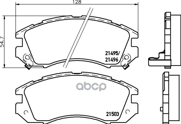 Колодки Тормозные Дисковые Передн. Impreza Coupe (Gfc) Impreza Estate (Gf) Impreza Kombi (Gf) Imprez Mintex арт. mdb1496