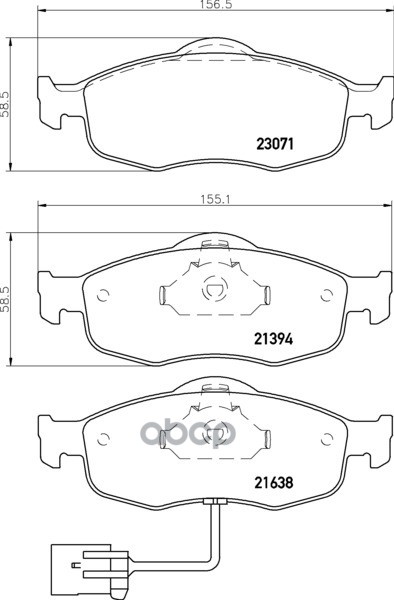 Колодки Тормозные Дисковые Передн. Cougar (Ec_) Granada I (Gae  Gge) Granada I Kombi (Gge) Granada M Mintex арт. mdb1622