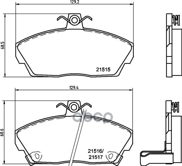 Колодки Тормозные Дисковые Передн. Civic Mk Iv Hatchback (Ma  Mb) Civic Mk Iv Fastback (Ma  Mb) Civi Mintex арт. mdb1659